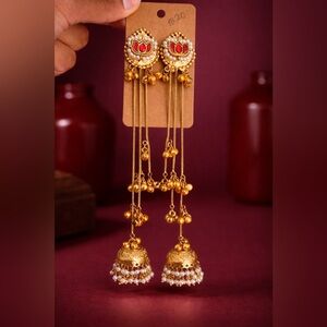 Kashmiri earrings with Jhumka and bells